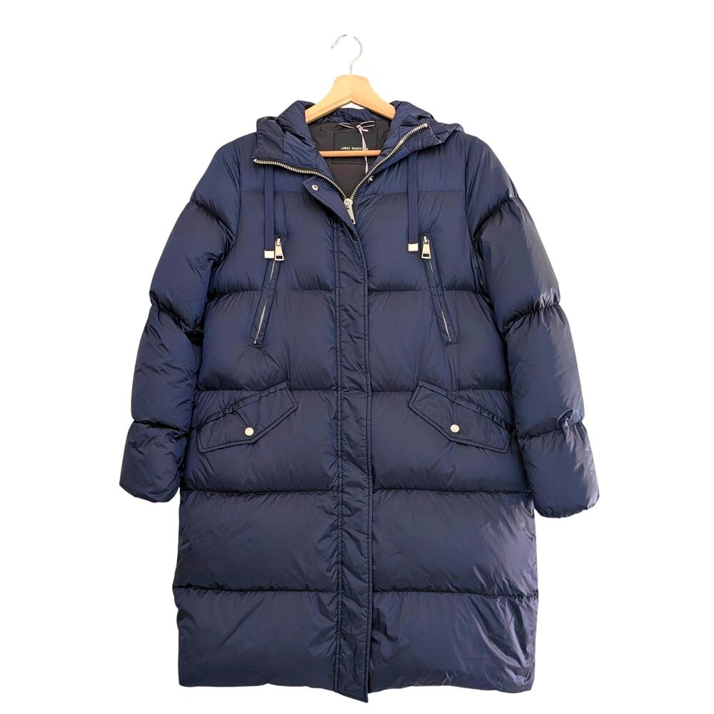 NWT Jan Mayen Down Puffer Jacket Women’s IT 44 US M Blue Winter Coat Insulated